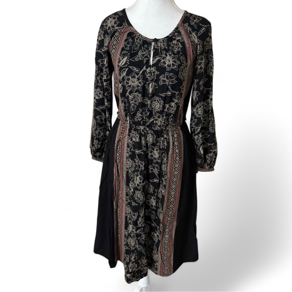 CLEOBELLA Black Boho‎ Floral Dress Size XS